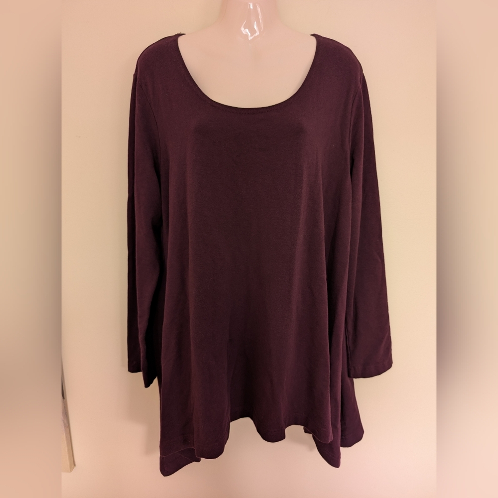 Bryn Walker Scoop Neck Long Sleeves Tunic Large